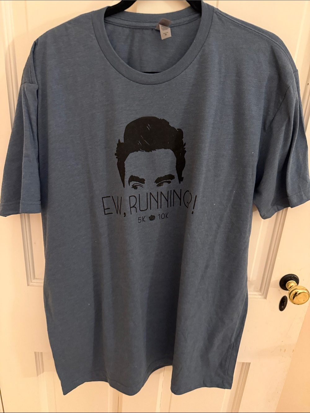 Ew, Running! Men's Blue Graphic T-Shirt